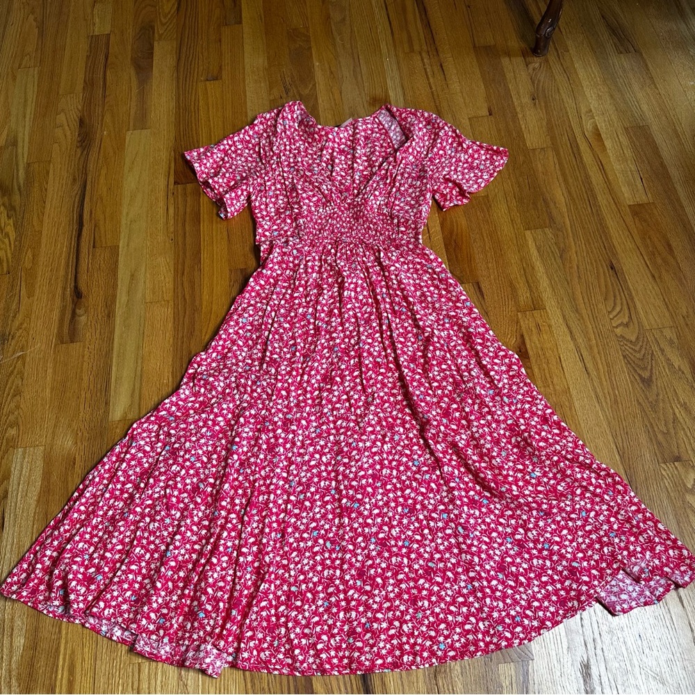 Free people link floral midi dress
